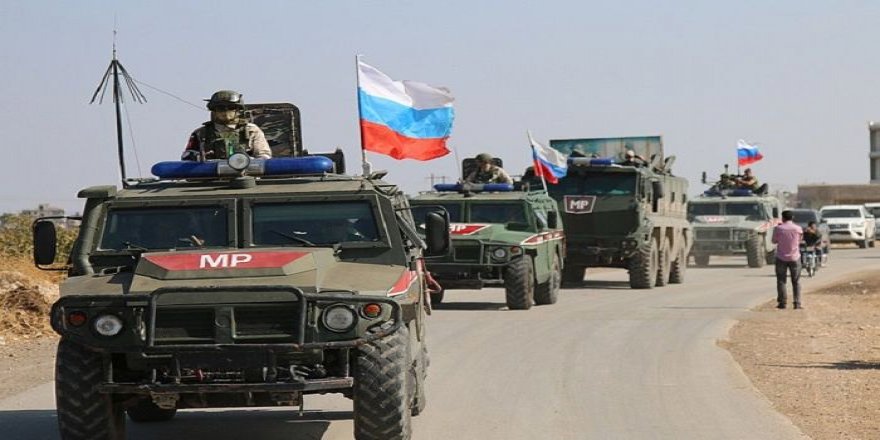 Rus askeri polisi Kamışlı'da ilk kez devriye yaptı