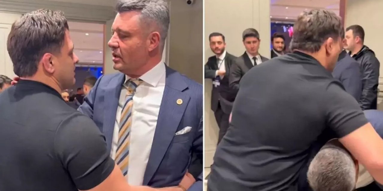 Sadettin Saran, Dünya Şampiyonu Güreşçi Rıza Kayaalp'ı Kaldırıp Fırlatmaya Çalıştı