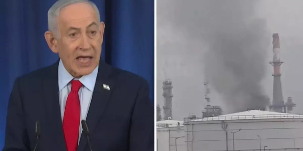Netanyahu Konuşurken, İran İsrail'in Rafinelerini Füzelerle Vurdu