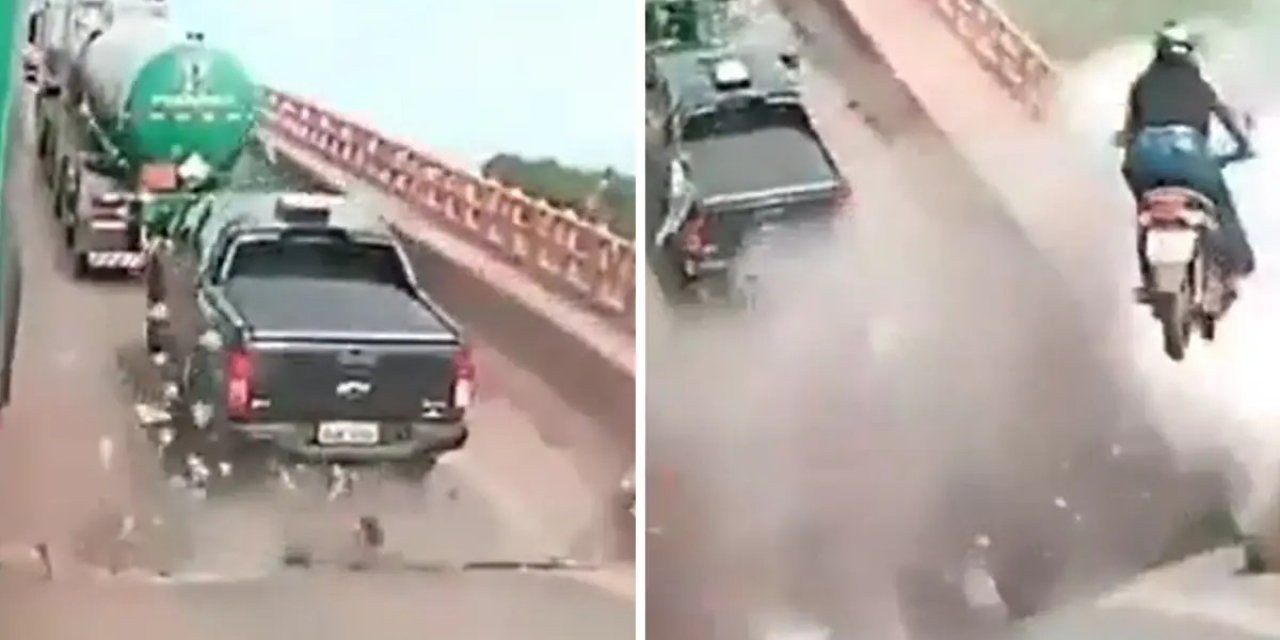 Brezilya'daki ''Kıyamet'' Görüntüleri İlk Kez Ortaya Çıktı: 50 Metre Yükseklikten Tocantins Nehri'ne Çakıldılar