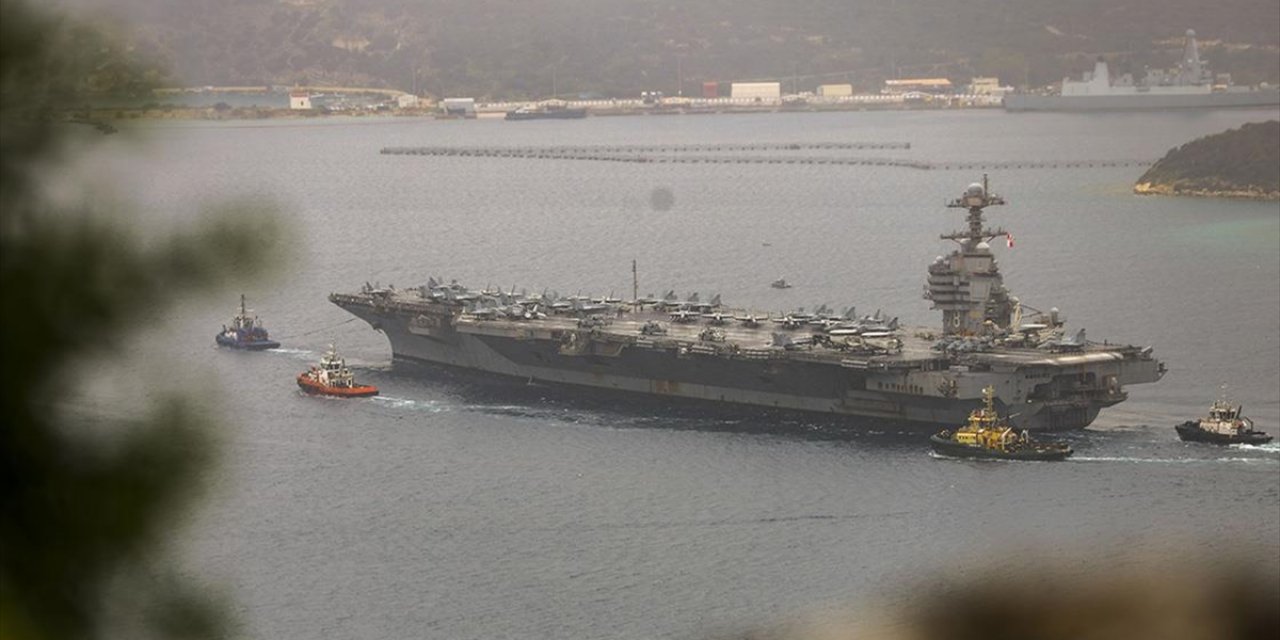 ABD’ye Ait Uss Gerald R. Ford Uçak Gemisi Girit’e Geldi