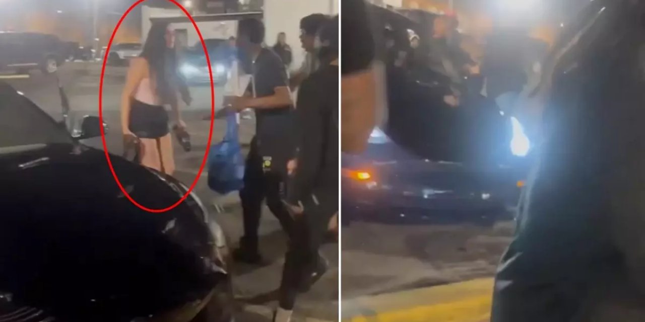 Alkolü Fazla Kaçıran Genç Kadın, Araçla Kalabalığın Arasına Daldı