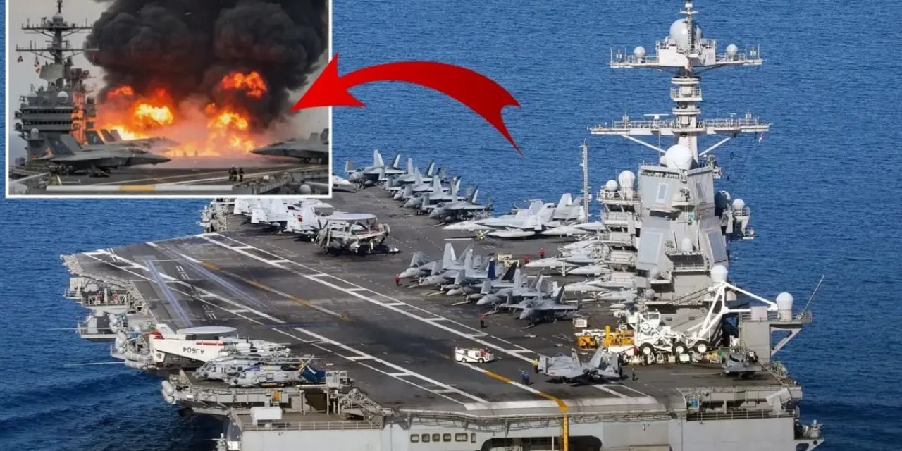 Yangın 30 Saat Sürmüştü! ABD'nin Dev Gemisinin Nerede Oldu Ortaya Çıktı