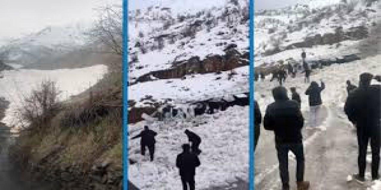 Hakkari Ve Şırnak’ta Çığ Düşme Anı Kamerada