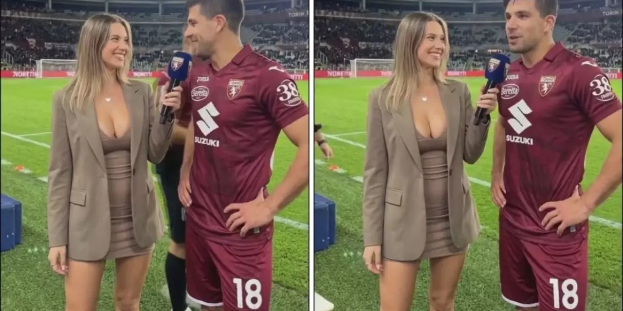 Ünlü Golcü, Kadın Muhabirin Güzelliği Karşısında Afalladı Ama Gerçek Başka Çıktı