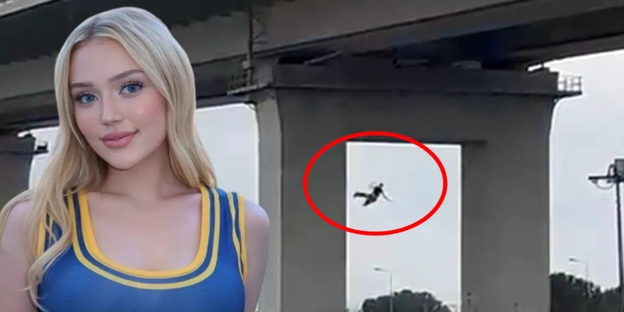 İşte Fenomen Kübra Karaaslan'ın Köprüden Atlayarak İntihar Ettiği Anlar