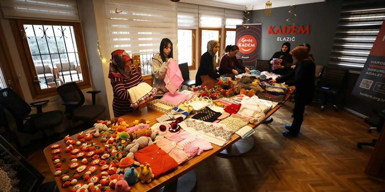 Elazığ'da Kadınlar Gazze'ye Destek İçin Birlikte Üretiyor