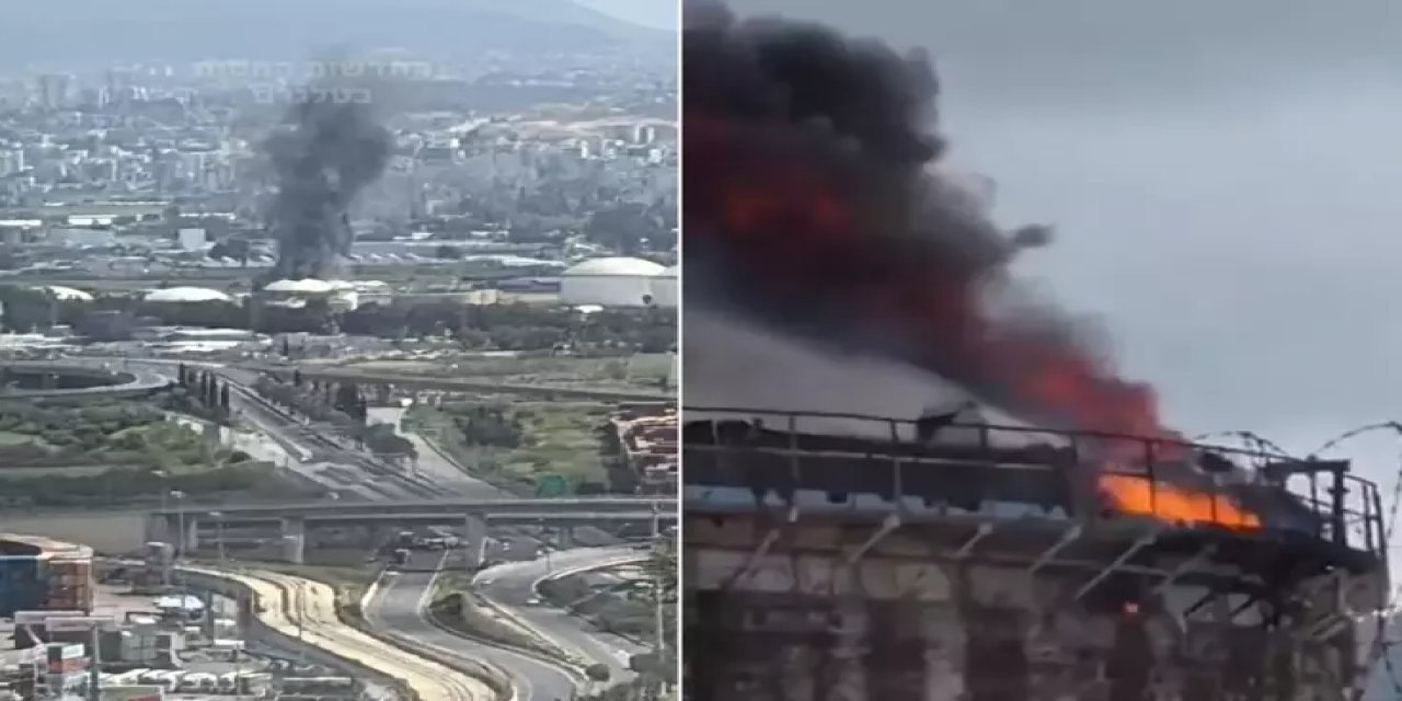 İran ve Hizbullah'tan İsrail'e Ağır Darbe! Siyah Dumanlar Gökyüzünü Kapladı