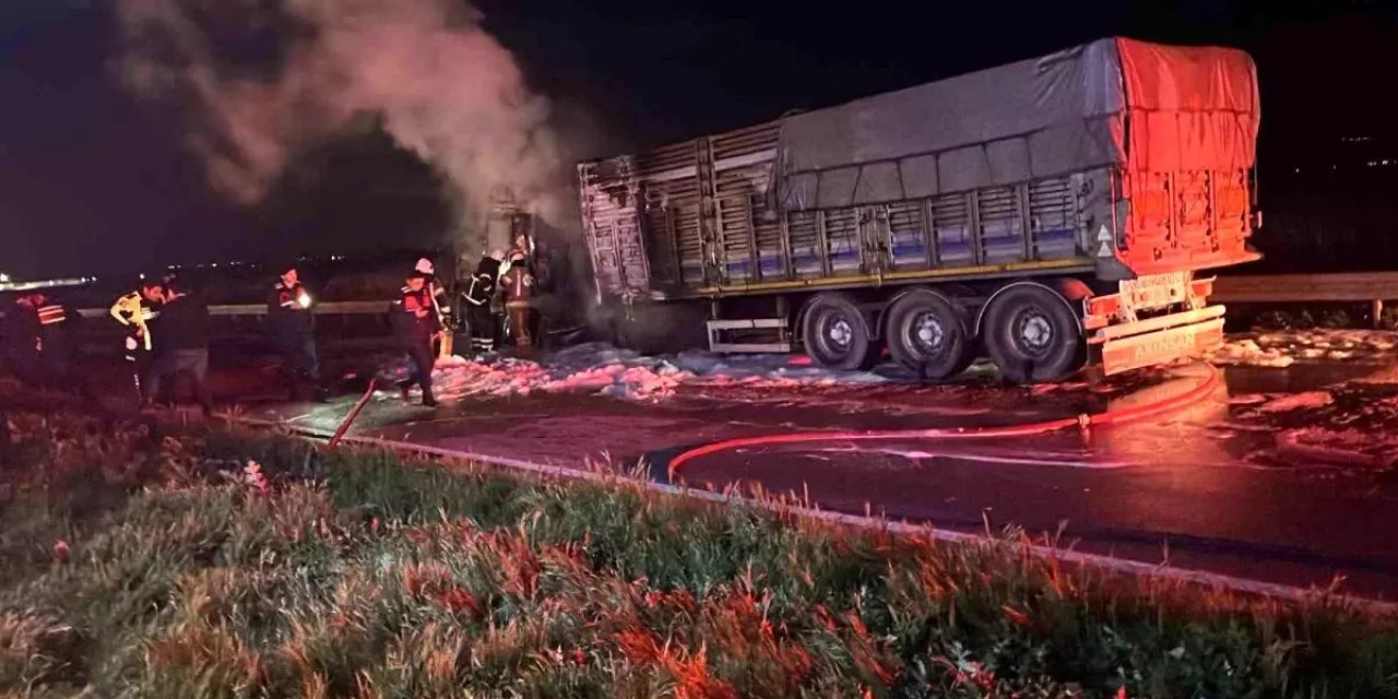 Karacabey'de Tır Yangını Paniği