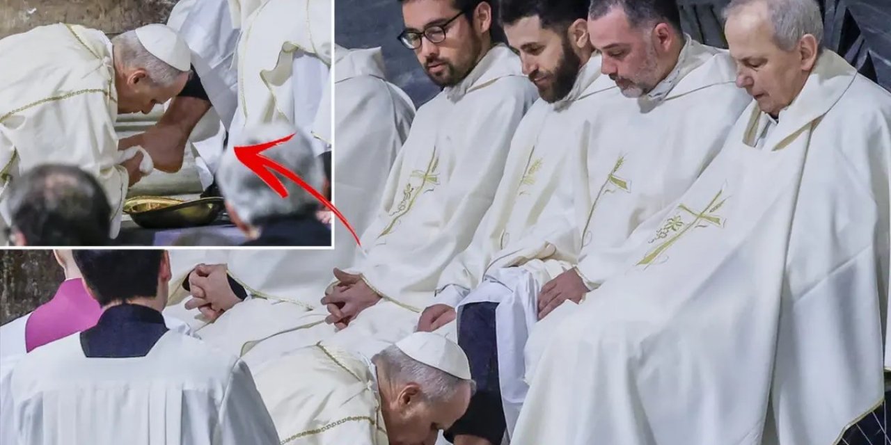 Papa Leo, 12 Rahibin Ayaklarını Yıkadı, Kuruladı ve Öptü