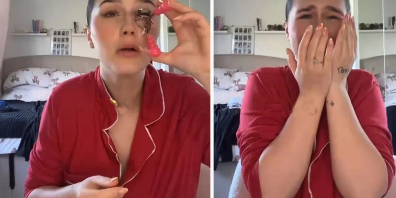 Makyaj Videoları Çekerken Yayın Sırasında Kirpiklerini Kaybetti