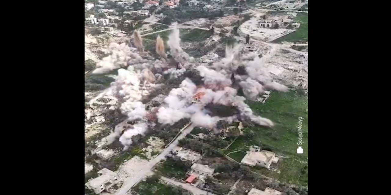 Güney Lübnan'dan Korkutan Görüntüler: İsrail, Güneyde Köyleri Patlayıcılarla Haritadan Siliyor!