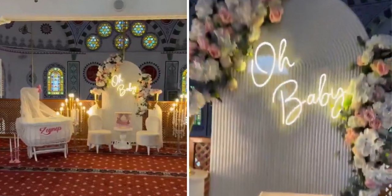 Camide "Baby Shower" Yaptılar, İlçe Ayağa Kalktı