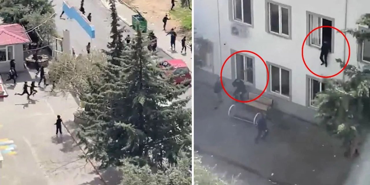 Okula Saldırı Anı Kamerada! Öğrenciler Camlardan Atladı