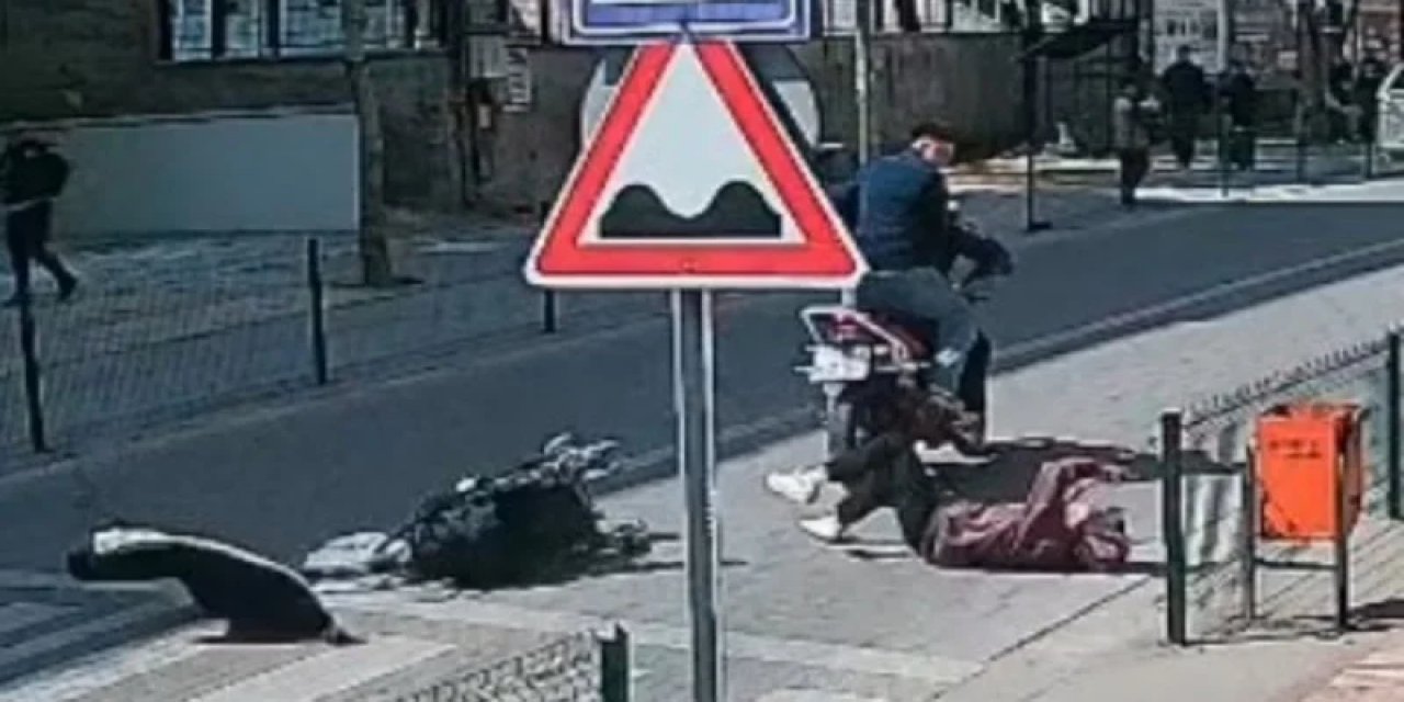 Zonguldak'ta Yaya Geçidinde Anne Ve Bebeğine Motosiklet Çarptı