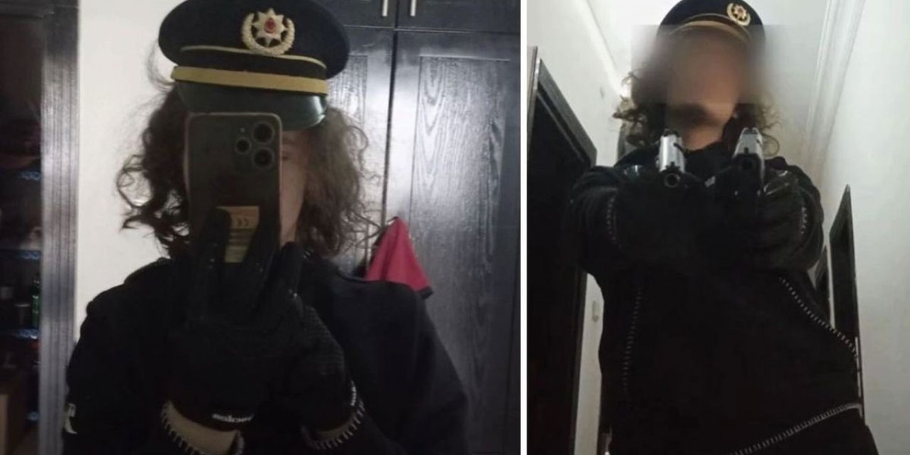 Okul Saldırganının Polis Şapkası ve Silahlarla Fotoğrafları Ortaya Çıktı