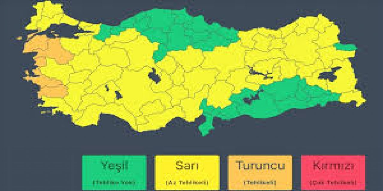 İçişleri Bakanlığından 4 İl İçin "sarı" Kodlu Meteorolojik Uyarı