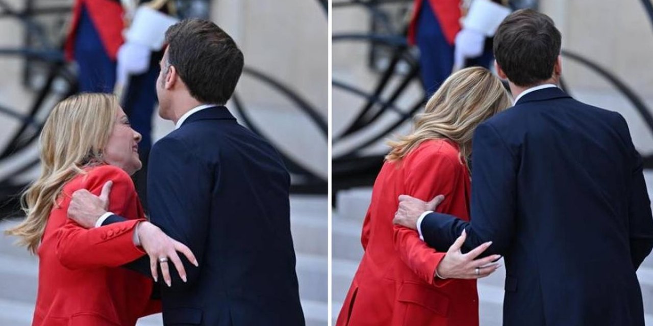 Fransa'da First Lady’yi Çileden Çıkaracak Samimiyet, Macron Meloni'yi Öperek Karşıladı
