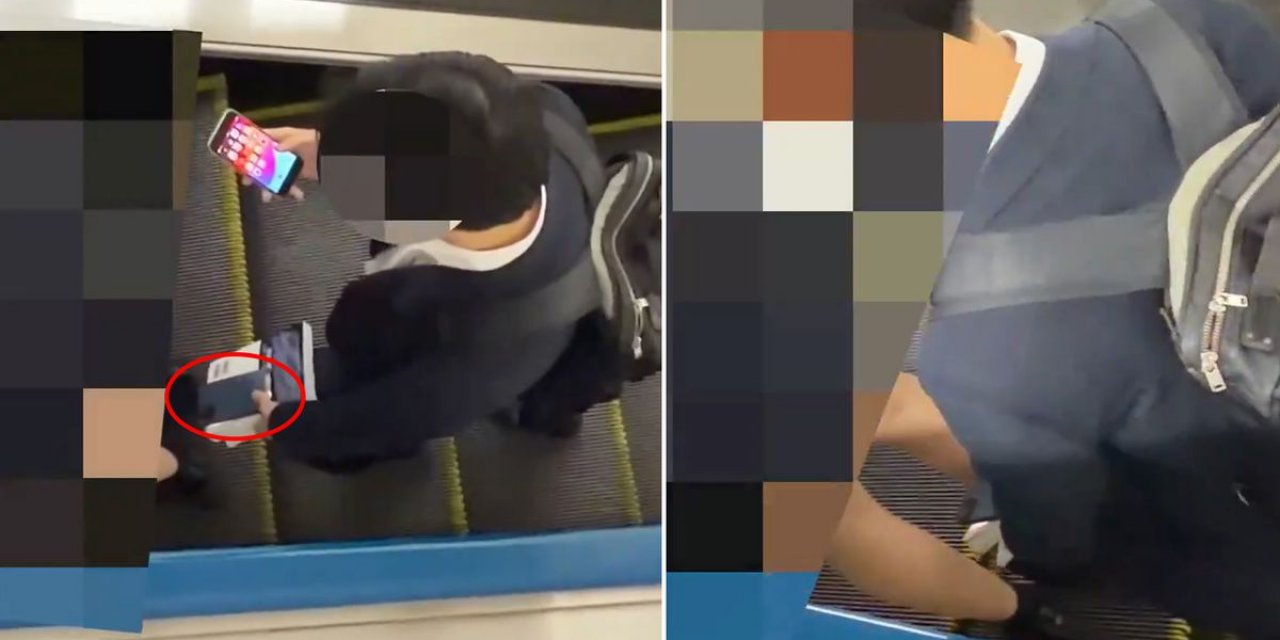 Taciz Anı Kamerada! Kitabın Üzerine Gizlediği Telefonla Kayda Aldı