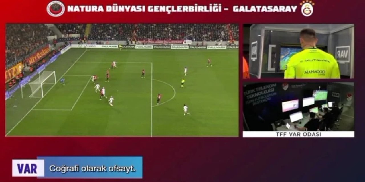 Galatasaray'ın İptal Edilen Golünde VAR Kaydı Açıklandı: "Coğrafi Olarak Ofsayt!"