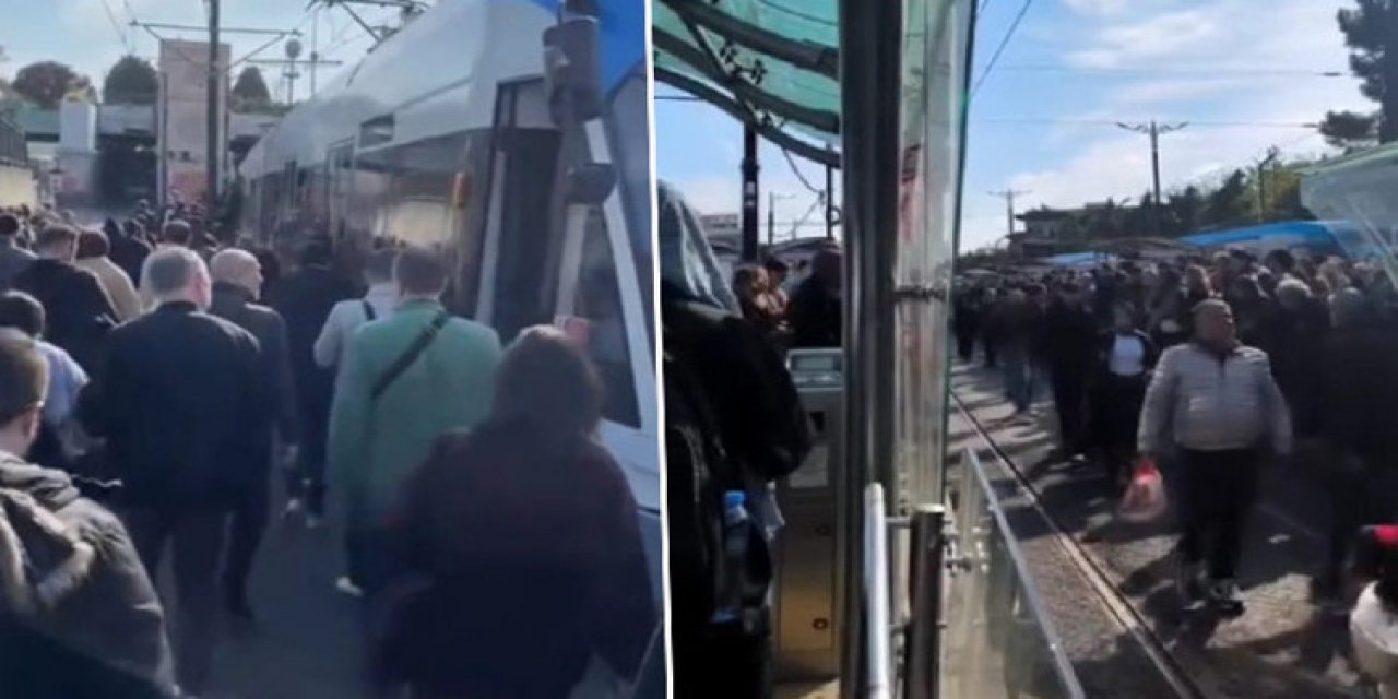 Kabataş-Bağcılar Tramvay Hattı'nda Arıza: Yolcular Raylarda Yürüdü!