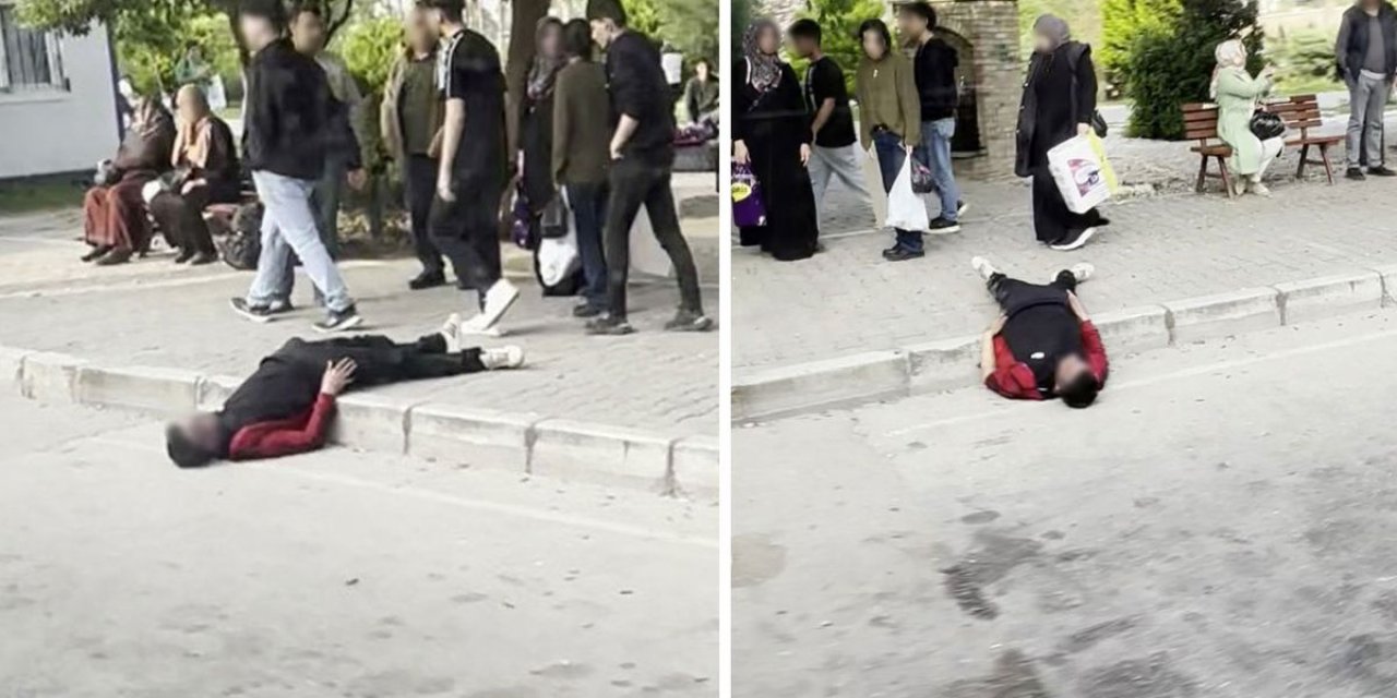 Uyuşturucu Bağımlısı Durak Yanında Uyuyakaldı