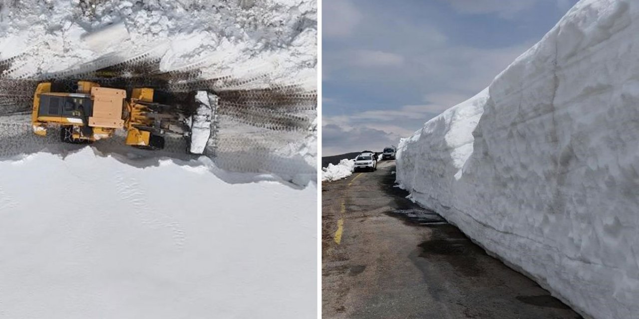 Ordu'da Nisan Sonunda 4 Metre Kar
