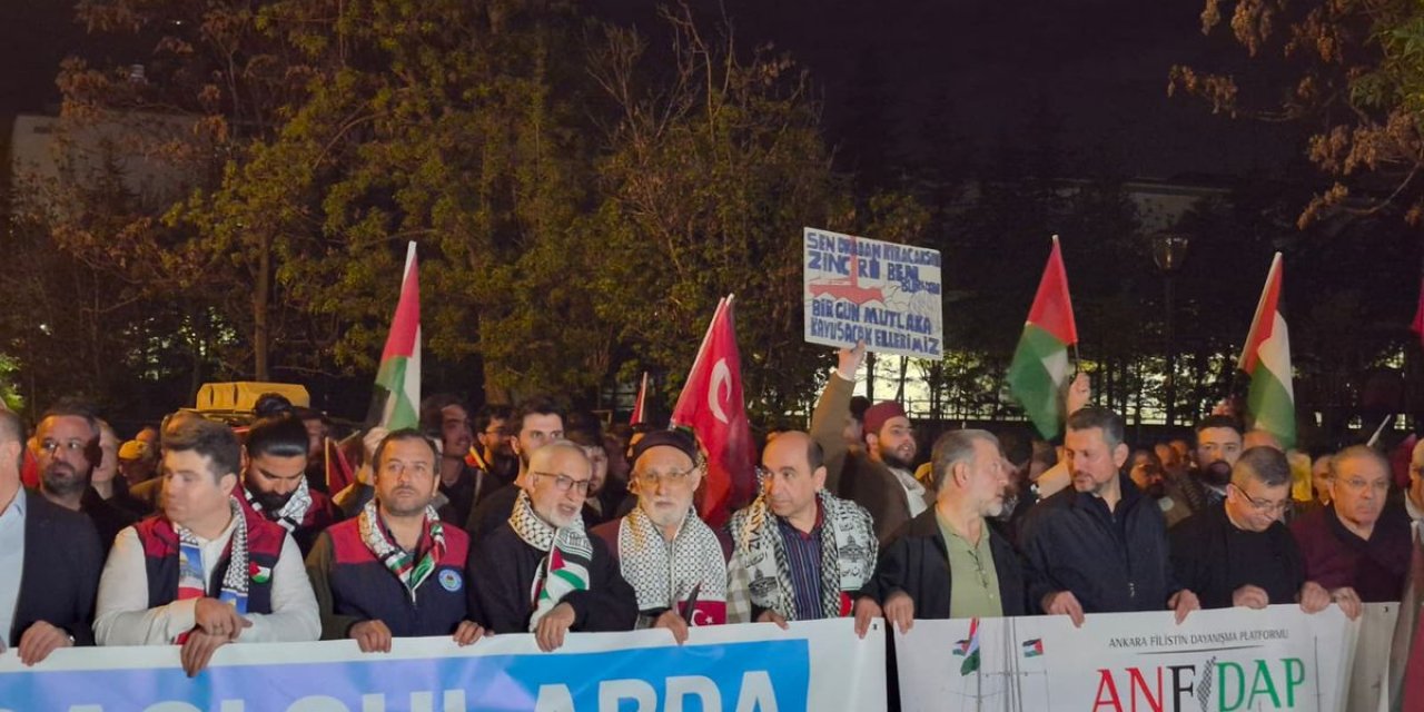 Yer: Ankara! ABD'nin Sumud Filosu'na Müdahalesi Böyle Protesto Edildi