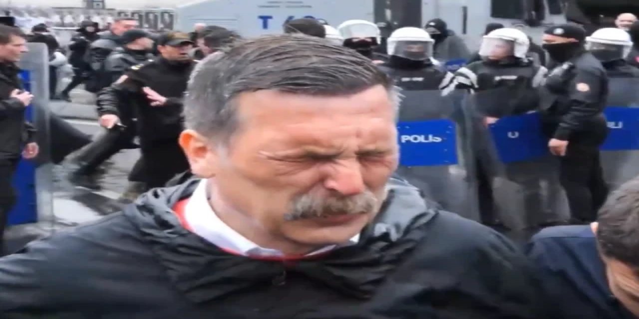 Mecidiyeköy'de Büyük Arbede! Erkan Baş Da Biber Gazına Maruz Kaldı