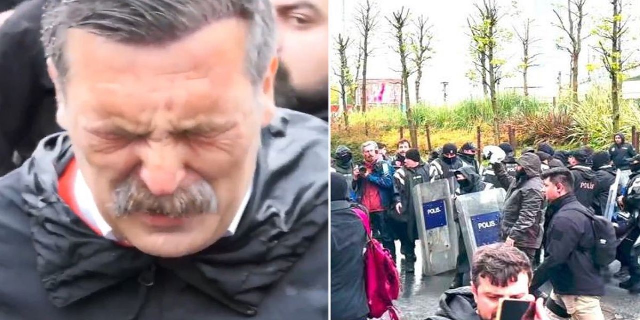 Mecidiyeköy'de Büyük Arbede! Erkan Baş Da Biber Gazına Maruz Kaldı