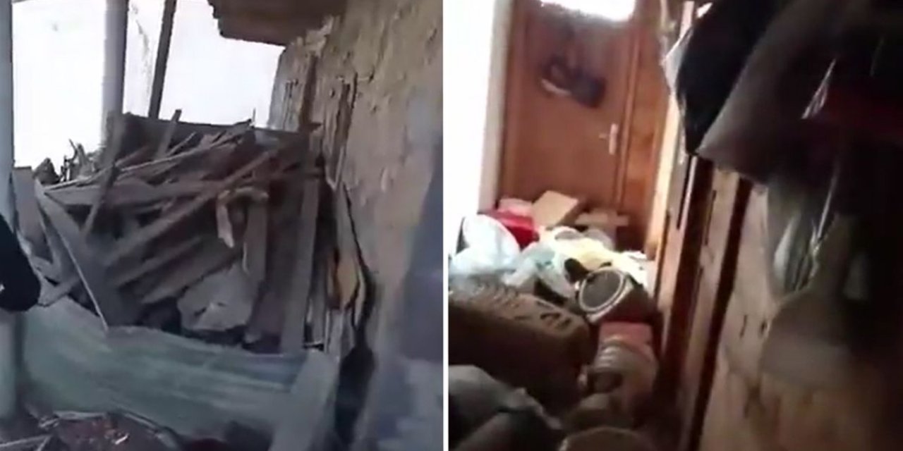 Anzer Yaylası'nda Aç Ayılar Evleri Harabeye Çevirdi