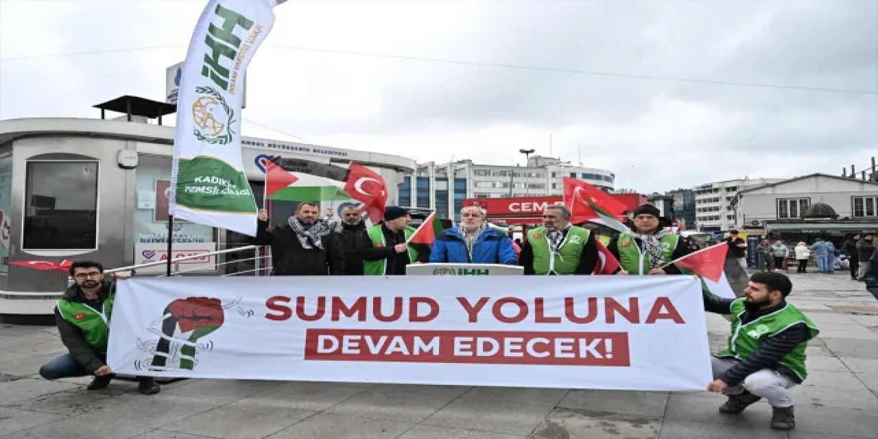 İHH, İsrail'in Küresel Sumud Filosu'na Saldırısını Protesto Etti