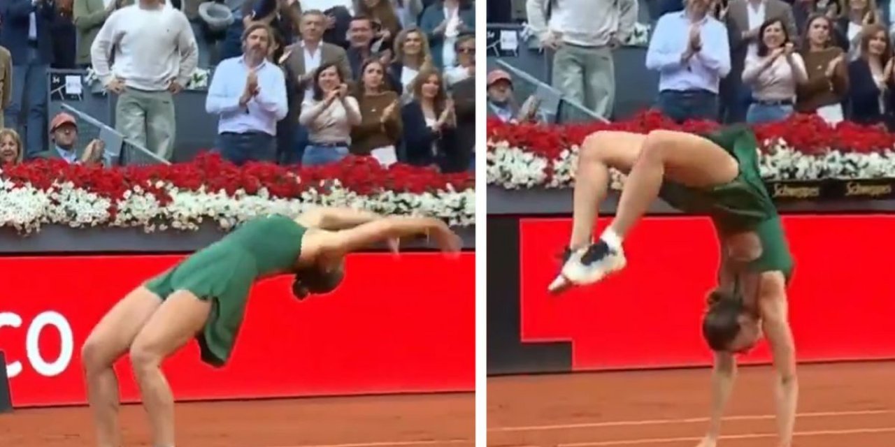 Madrid Açık'ta Şampiyon Olan Marta Kostyuk Zaferini Takla Atarak Kutladı