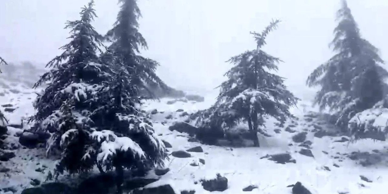 Osmaniye'nin Yüksek Kesimlerine Kar Yağdı