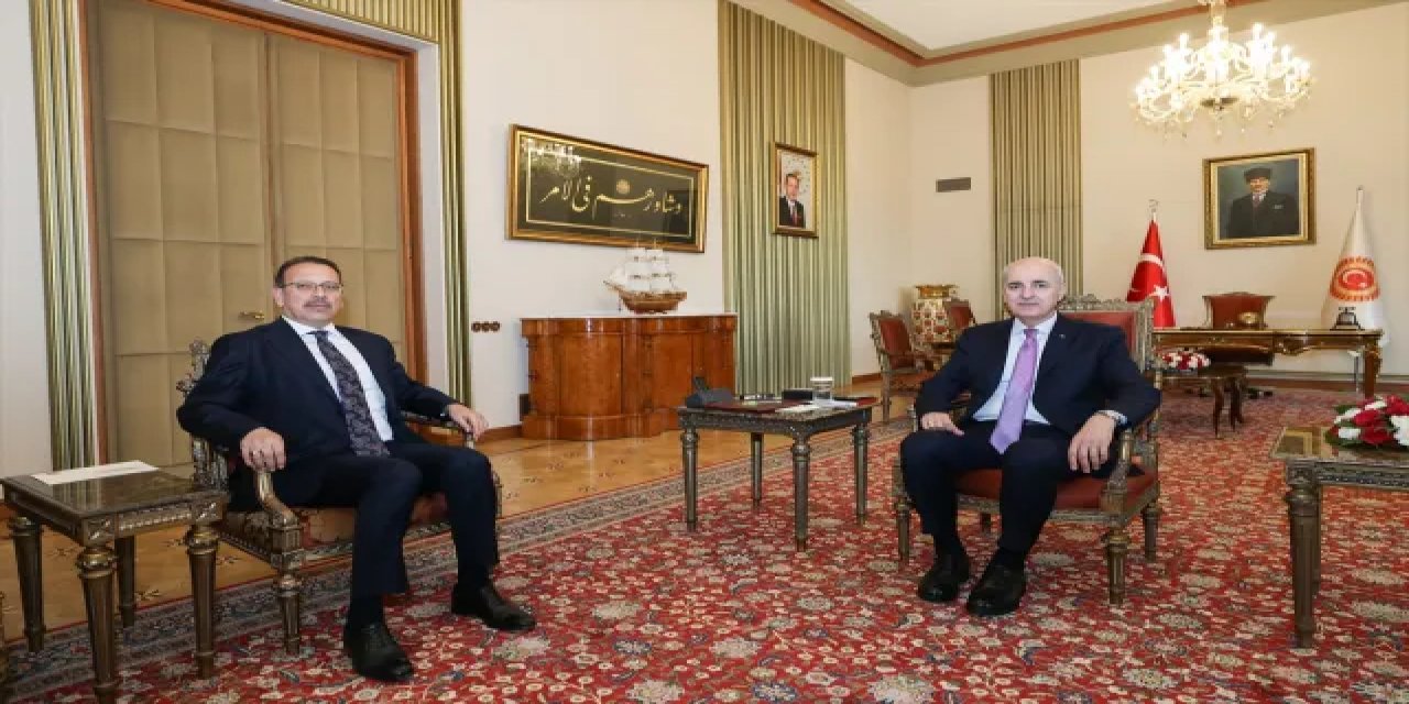 TBMM Başkanı Kurtulmuş, Sayıştay Başkanı Yener'i Kabul Etti