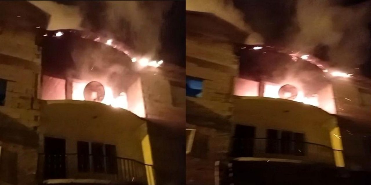 Hakkari'de 3 Katlı Evde Yangın