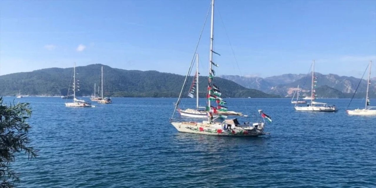 Küresel Sumud Filosu Marmaris Limanı’na Demir Attı