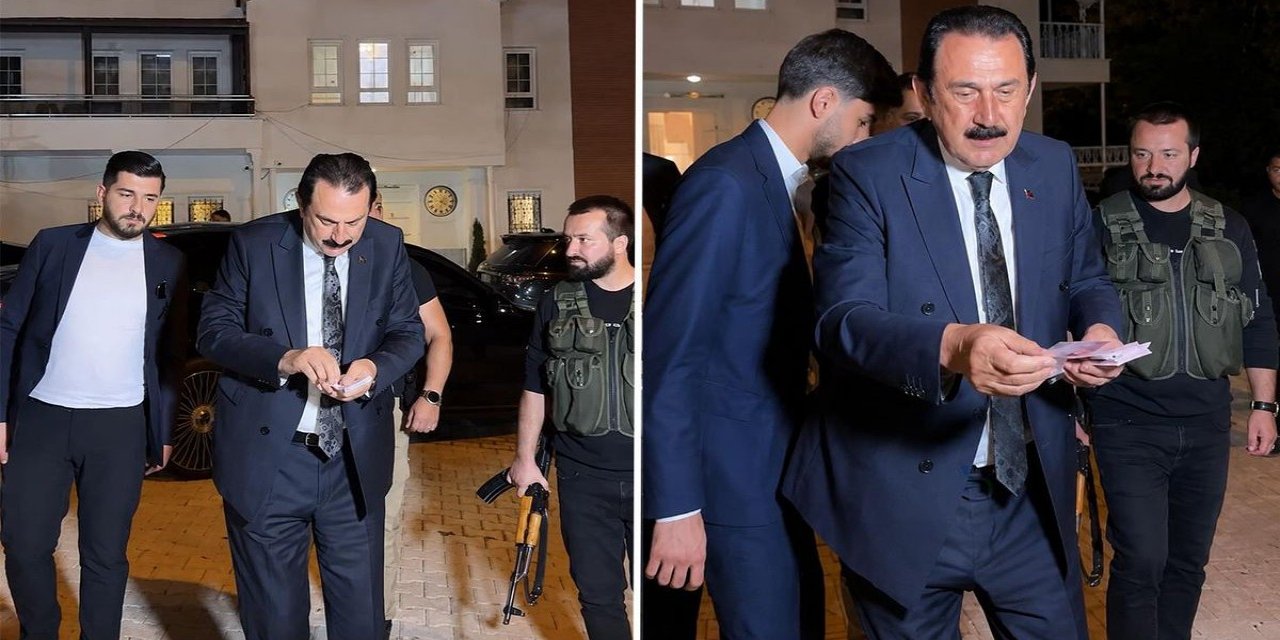 Ertoşi Aşiretinin Lideri İskender Ertuş Aracından İner İnmez Deste Deste Para Dağıttı