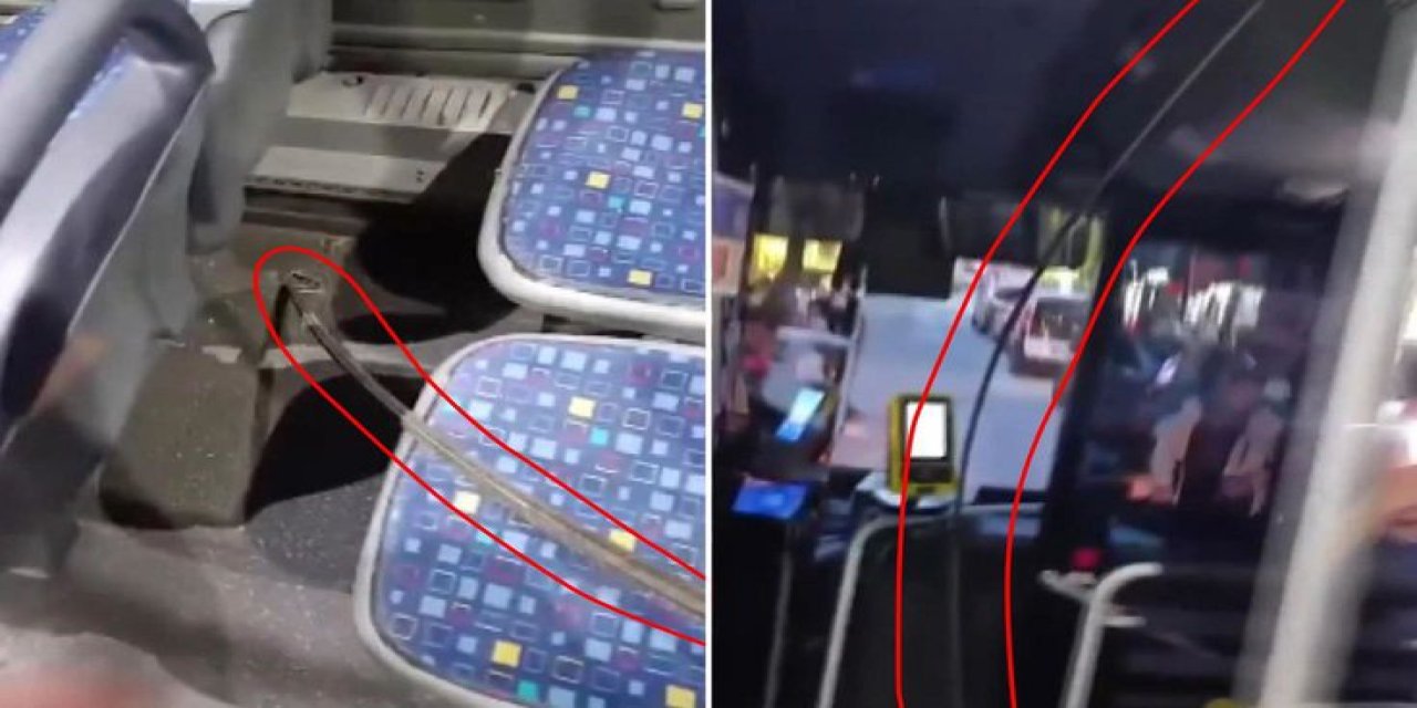 İnşaat Demiri Otobüsü Delip Yolcunun Ayağına Saplandı