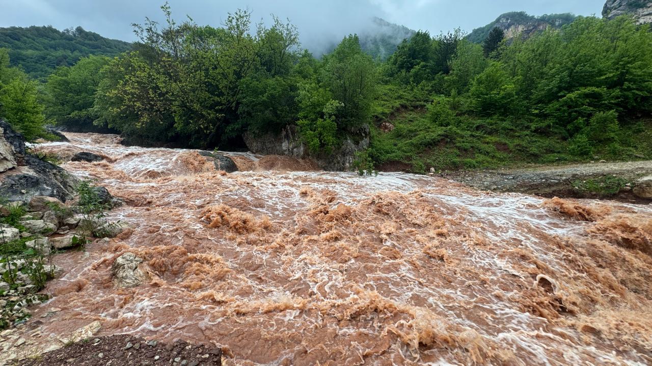 Bartın'da Arıt Deresi Taşma Noktasına Geldi