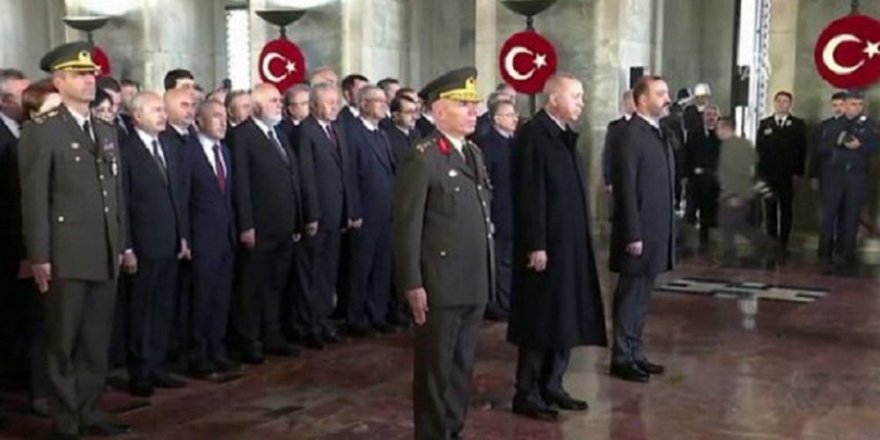 Devlet Erkanı Cumhurbaşkanı Erdoğan'ın Başkanlığında Anıtkabir'de