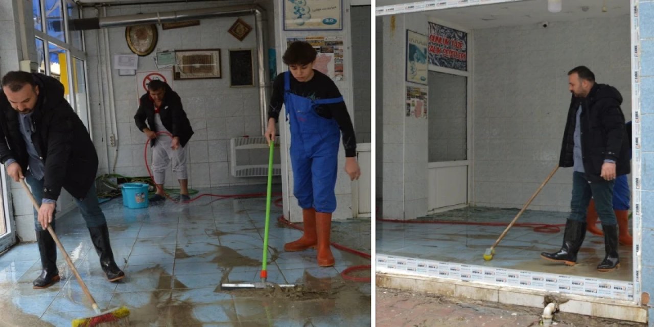 Havza'da Selde Zarar Gören Esnafın Kapı ve Çerçevelerinin Ücreti Afad Tarafından Karşılanıyor