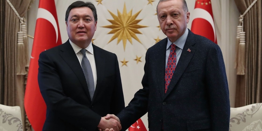 Cumhurbaşkanı Erdoğan, Kazakistan Başbakanı Mamin'i Kabul Etti