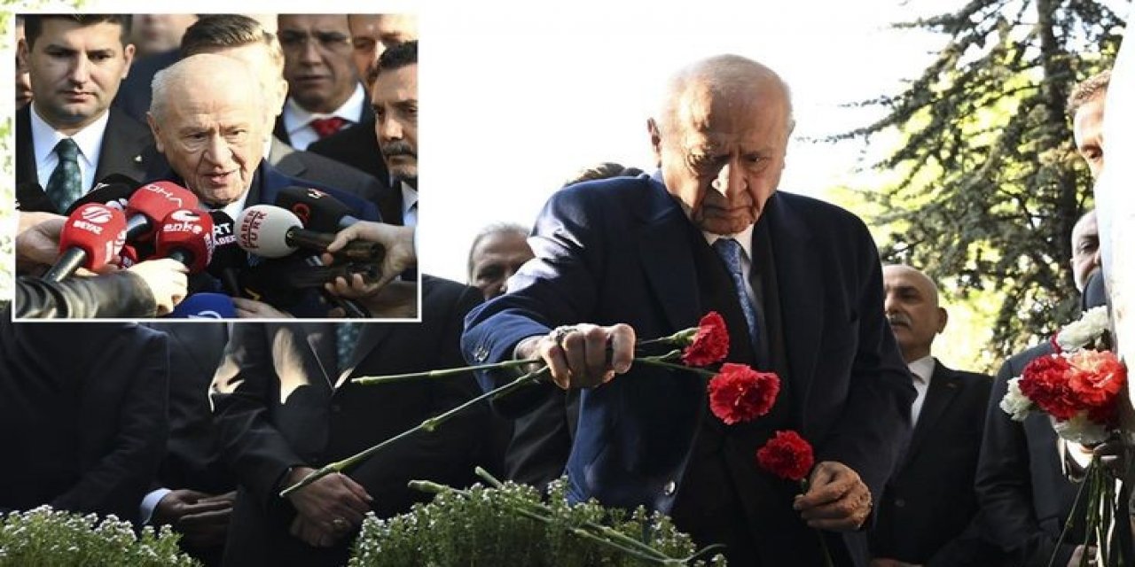 Bahçeli, Türkeş'in Mezarını Ziyaret Etti! "Bayram Mesajı" Yanıtı Dikkat Çekti
