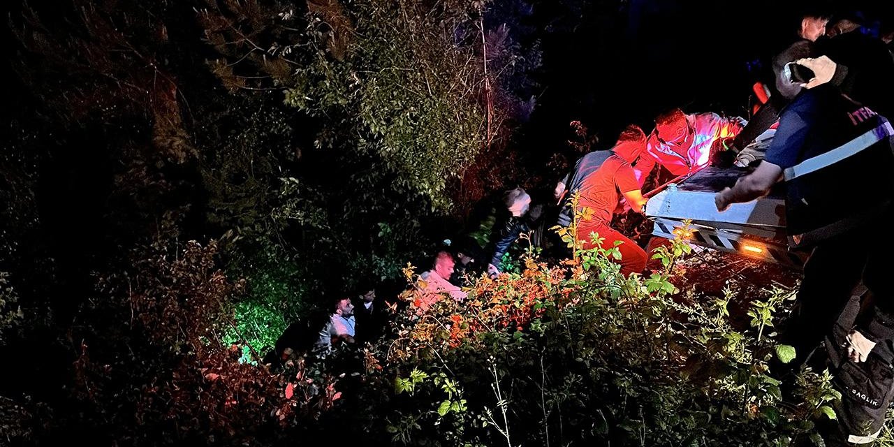 Kastamonu'da Otomobil 50 Metrelik Uçuruma Düştü