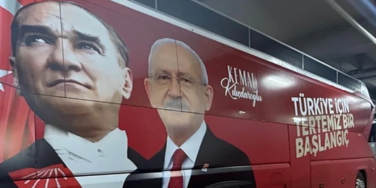 CHP'nin Otobüslerine Kılıçdaroğlu Resimleri Giydirildi