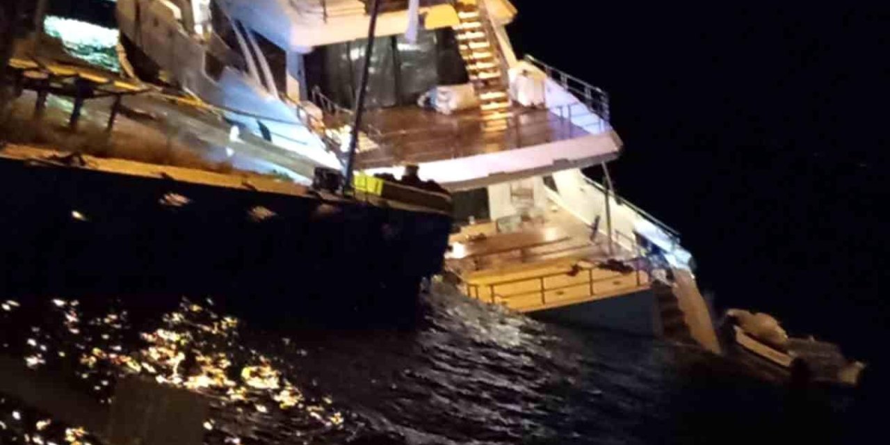 Sinop'ta Lüks Yat Su Alarak Yan Yattı, 6 Kişi Tahliye Edildi