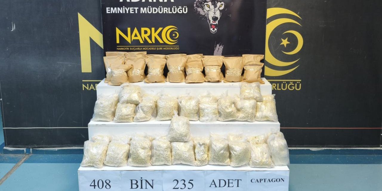 Adana'da Tırda 408 Bin 235 Uyuşturucu Hap Ele Geçirildi