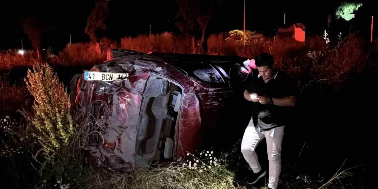 Bolu'da Takla Atan Araçtan Yaralı Kurtarma