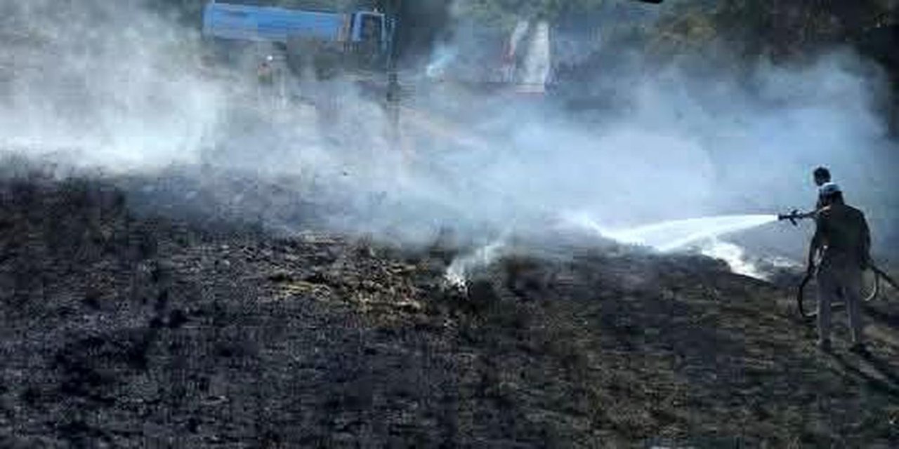 Antakya'da Bahçede Yangın Kontrol Altına Alındı